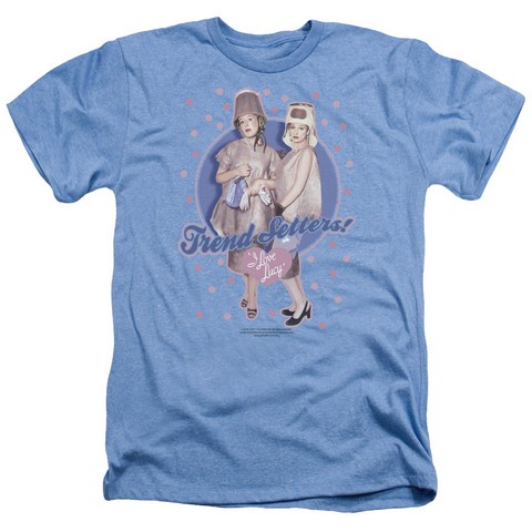 Lucy-Trend Setters Adult Heather Tee- Light Blue - 2X