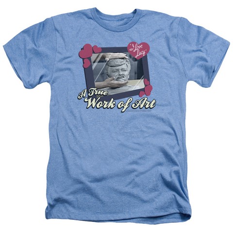 Lucy-Work Of Art Adult Heather Tee- Light Blue - 2X