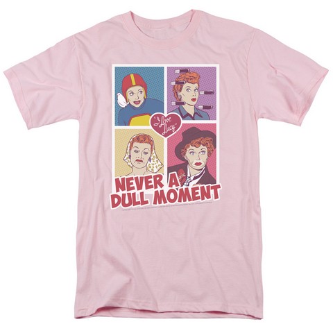 Lucy-Panels Short Sleeve Adult 18-1 Tee - Pink - Small
