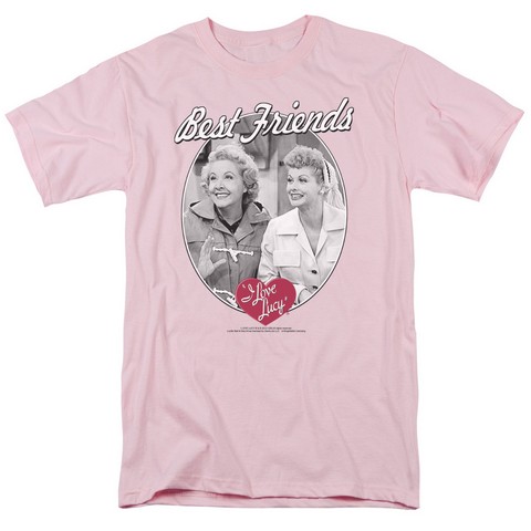 Lucy-Best Friends Short Sleeve Adult 18-1 Tee- Pink - Small