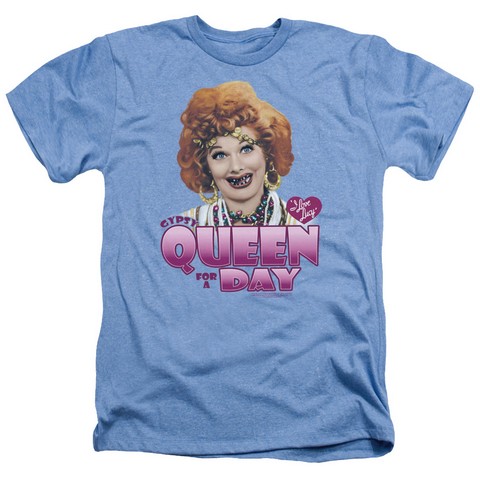 Lucy-Gypsy Queen Adult Heather Tee- Light Blue - 2X