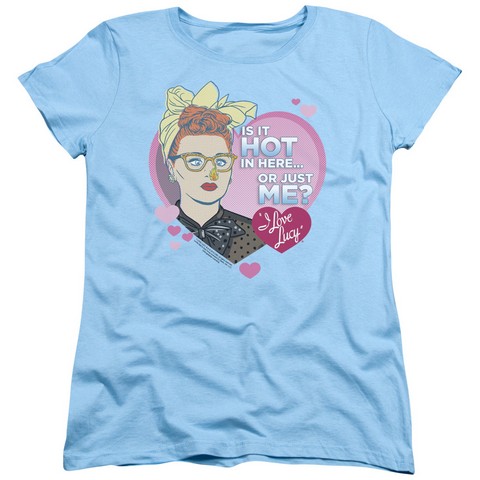 I Love Lucy-Hot Short Sleeve Womens Tee- Light Blue - Medium -  Trevco, LB292-WT-2