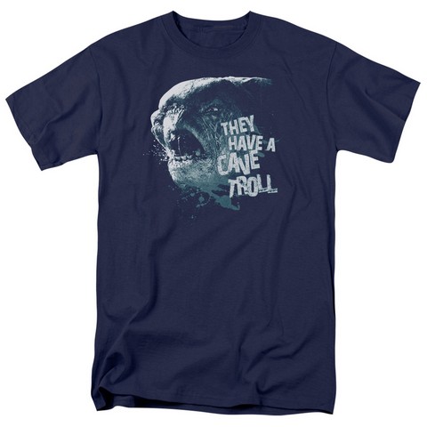 Lor-Cave Troll Short Sleeve Adult 18-1 Tee- Navy - Medium