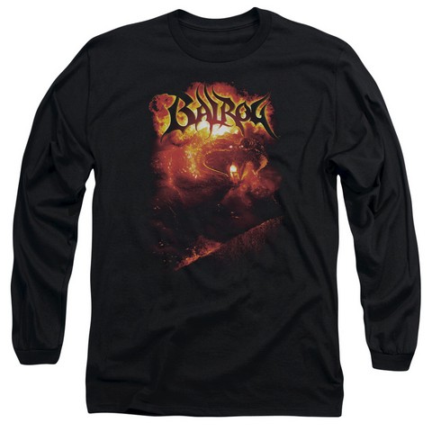 Lor-Balrog Long Sleeve Adult 18-1 Tee- Black - XL