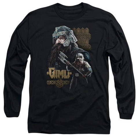Lor-Gimli Long Sleeve Adult 18-1 Tee- Black - Medium