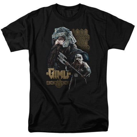 Lor-Gimli Short Sleeve Adult 18-1 Tee- Black - Small