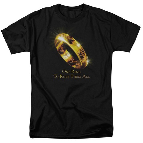 Lor-One Ring Short Sleeve Adult 18-1 Tee- Black - Small