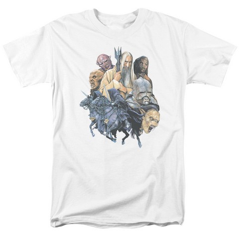 Lor-Collage Of Evil Short Sleeve Adult 18-1 Tee- White - XL