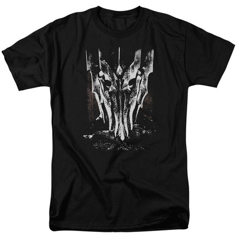 Lor-Big Sauron Head Short Sleeve Adult 18-1 Tee, Black - 2X