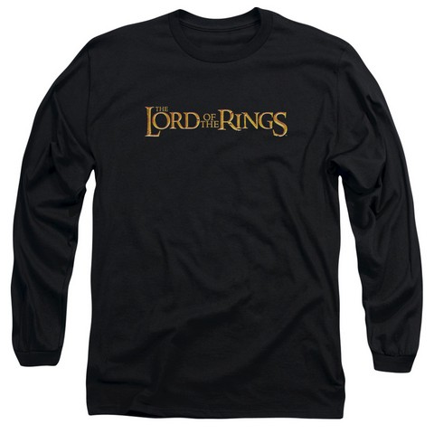 Lor-Lotr Logo Long Sleeve Adult 18-1 Tee- Black - Small