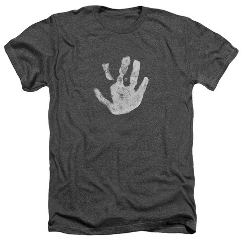 Lor-White Hand Adult Heather Tee- Charcoal - XL