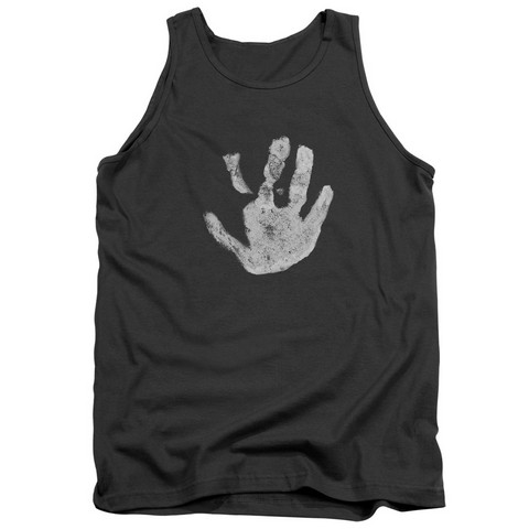 Lor-White Hand Adult Tank Top- Charcoal - Small