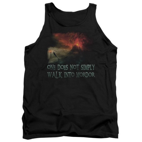 Lor-Walk In Mordor Adult Tank Top- Black - Large