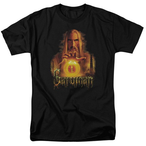Lor-Saruman Short Sleeve Adult 18-1 Tee- Black - Medium