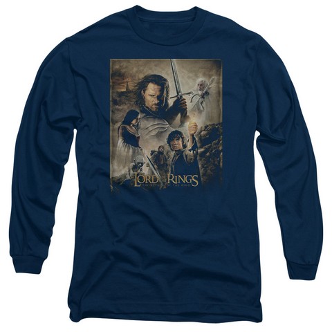 Lor-Rotk Poster Long Sleeve Adult 18-1 Tee- Black - Medium