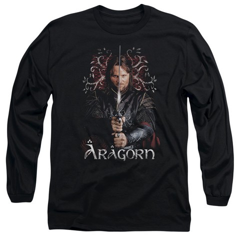 Lor-Aragorn Long Sleeve Adult 18-1 Tee- Black - Medium