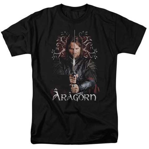 Lor-Aragorn Short Sleeve Adult 18-1 Tee- Black - Large
