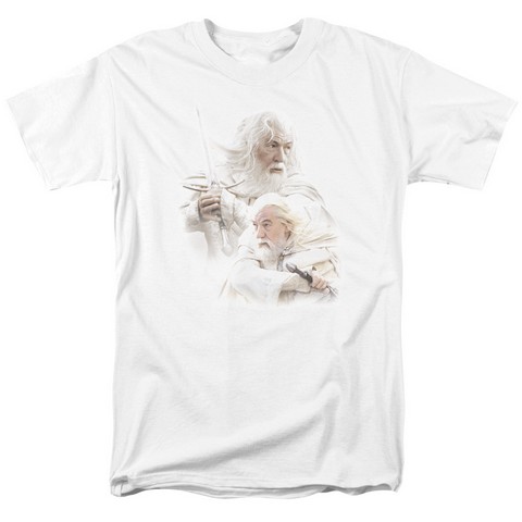 Lor-Gandalf The White Short Sleeve Adult 18-1 Tee- White - Medium