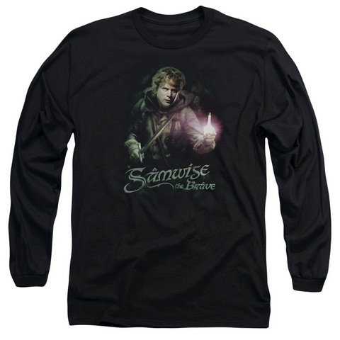 Lor-Samwise The Brave Long Sleeve Adult 18-1 Tee- Black - 2X
