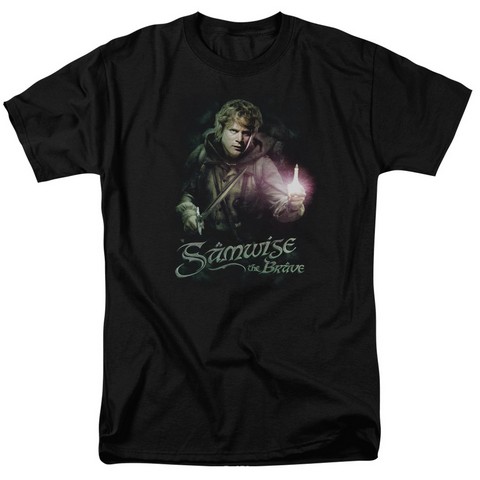 Lor-Samwise The Brave Short Sleeve Adult 18-1 Tee- Black - 2X