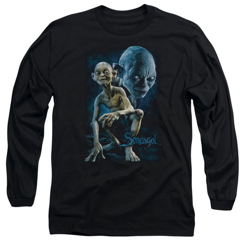 Lor-Smeagol Long Sleeve Adult 18-1 Tee- Black - XL