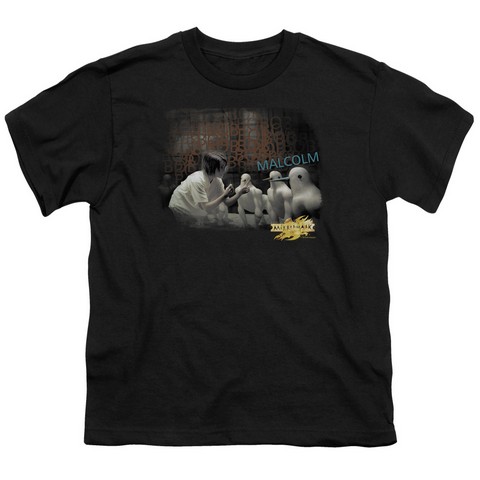Mirrormask-Bob Malcolm Short Sleeve Youth 18-1 Tee- Black - Large