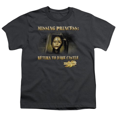 Mirrormask-Missing Princess Short Sleeve Youth 18-1 Tee- Charcoal - Medium