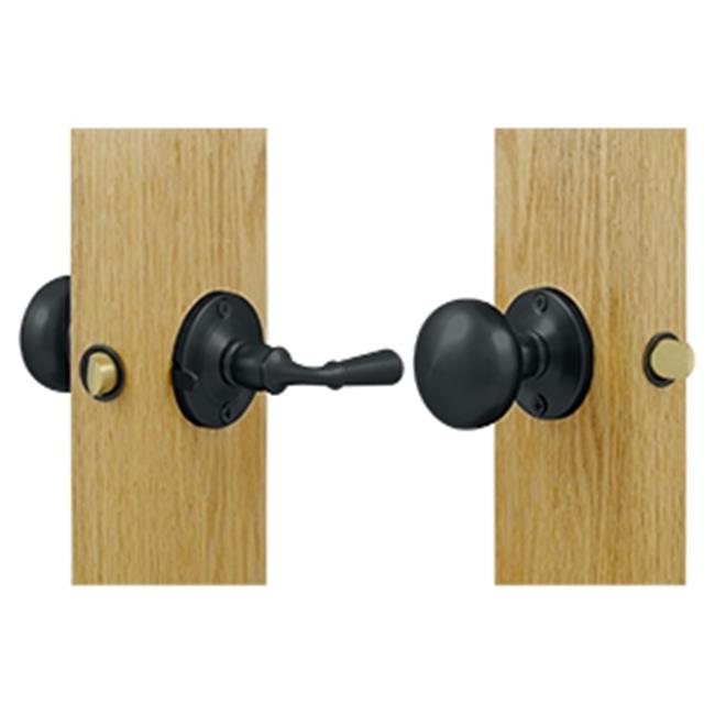 Deltana SDL980U19 Storm Door Latch with Round Tubular Lock- Black - Solid