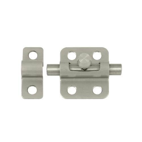 2BBU15 2 in. Barrel Bolt- Satin Nickel - Solid Brass
