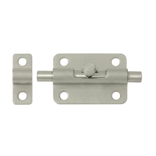 3BBU15 3 in. Barrel Bolt, Satin Nickel - Solid Brass