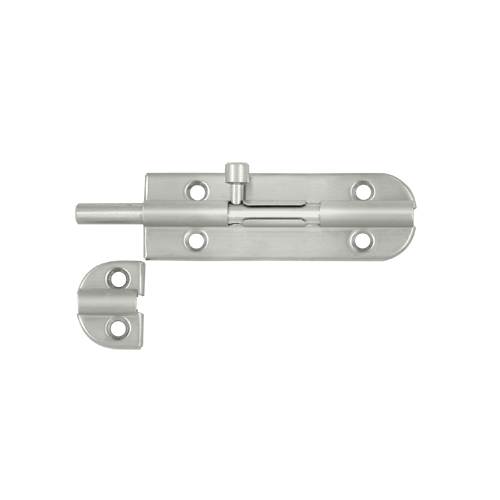 4BB32D 4 in. Barrel Bolt- Satin Stainless Steel