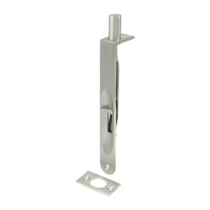 Picture of Deltana 6FBR15 6 in. Heavy Duty Flush Bolt Round- Satin Nickel - Solid Brass