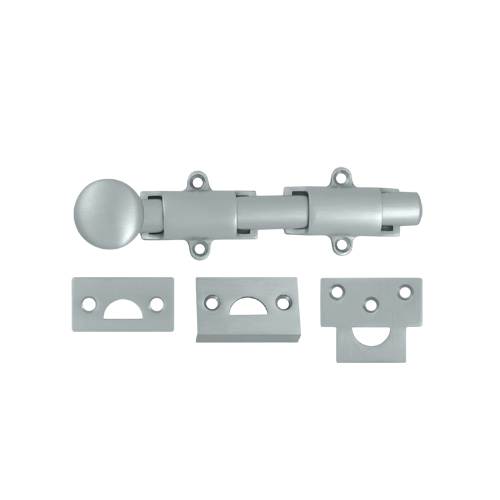 6SB26D 6 in. Heavy Duty Surface Bolt, Satin Chrome - Solid