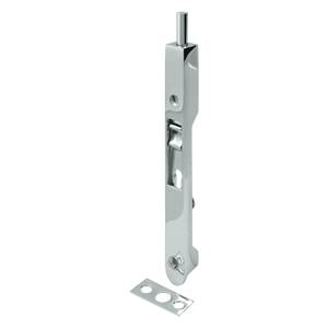 7 in. Heavy Duty Flush Bolt, Bright Chrome - Solid