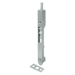 7 in. Heavy Duty Flush Bolt, Satin Chrome - Solid