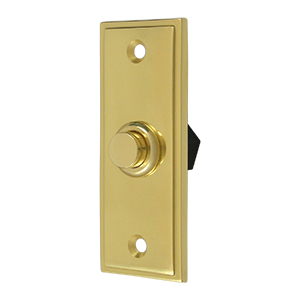 BBS333U3 Rectangular Contemporary Bell Button, Bright