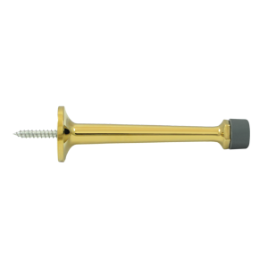 Baseboard Door Bumper, Solid Brass Lifetime Brass 4"