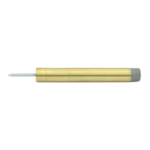 Extension Baseboard Door Bumper, Solid Brass Bright Brass