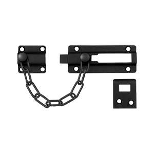 Door Guard Chain - Doorbolt, Black - Solid Brass