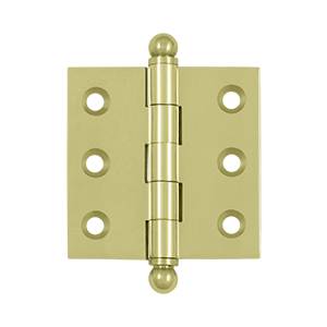 2 x 2 in. Hinge with Ball Tips- Unlacquered Bright