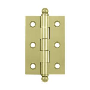 2.5 x 1.68 in. Hinge with Ball Tips- Unlacquered Bright