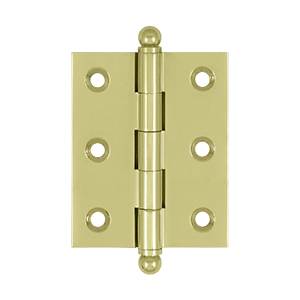 CH2520U3-UNL 2.5 x 2 in. Hinge with Ball Tips, Unlacquered Bright