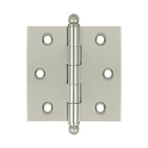 CH2525U14 2.5 x 2.5 in. Hinge with Ball Tips- Bright Nickel - Solid