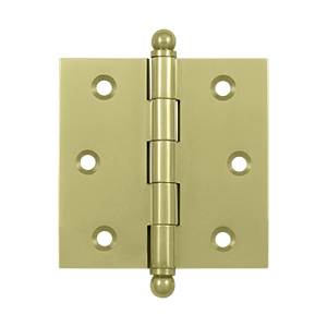 CH2525U3-UNL 2.5 x 2.5 in. Hinge with Ball Tips, Unlacquered Bright