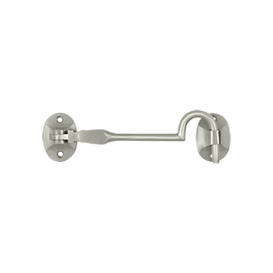CHB4U15 4 in. British Style Cabin Hooks- Satin Nickel - Solid
