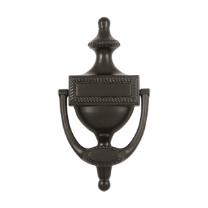 DKR75U10B Victorian Rope Door Knocker- Oil Rubbed Bronze - Solid