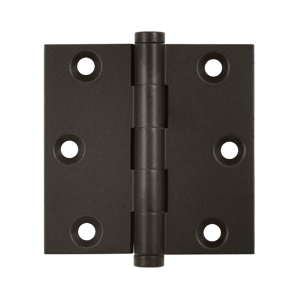 DSB310B 3 x 3 in. Square Hinge- Oil Rubbed Bronze - Solid - Set of 2