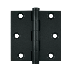 3 x 3 in. Square Hinge- Black - Solid