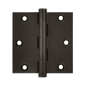 DSB3510B 3.5 x 3.5 in. Square Hinge- Oil Rubbed Bronze - Solid Brass - Pack of 2