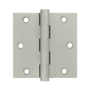 DSB3515 3.5 x 3.5 in. Square Hinge- Satin Nickel - Solid Brass - Pack of 2